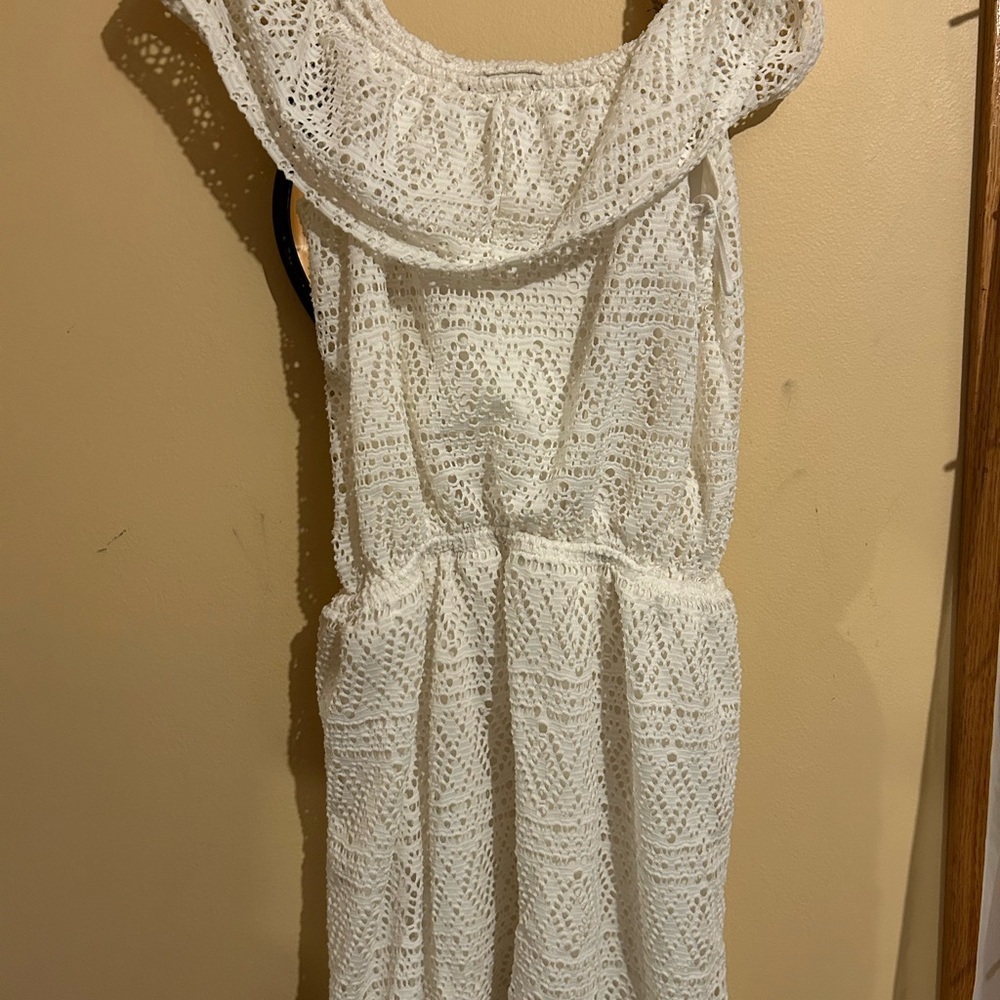 White Lace Off-Shoulder Dress
